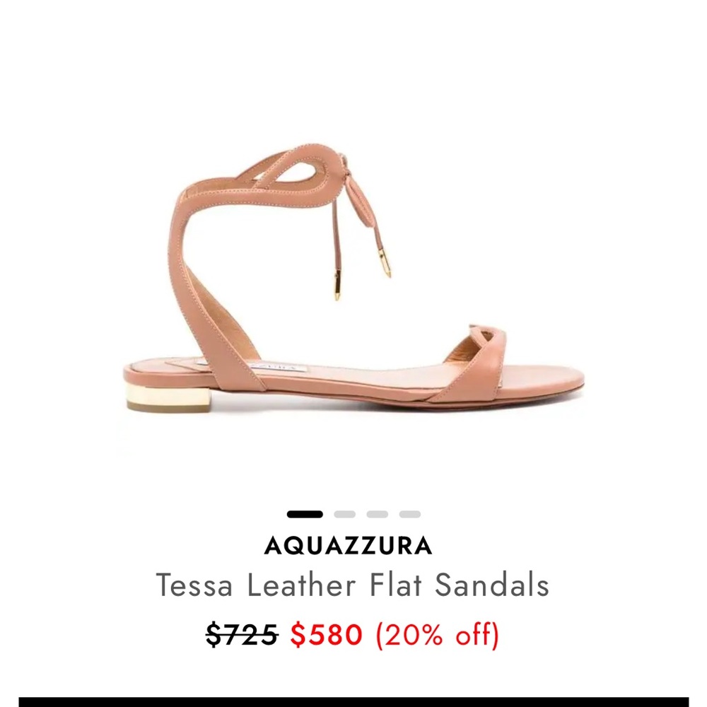 Aquazzura Tan Leather Sandals